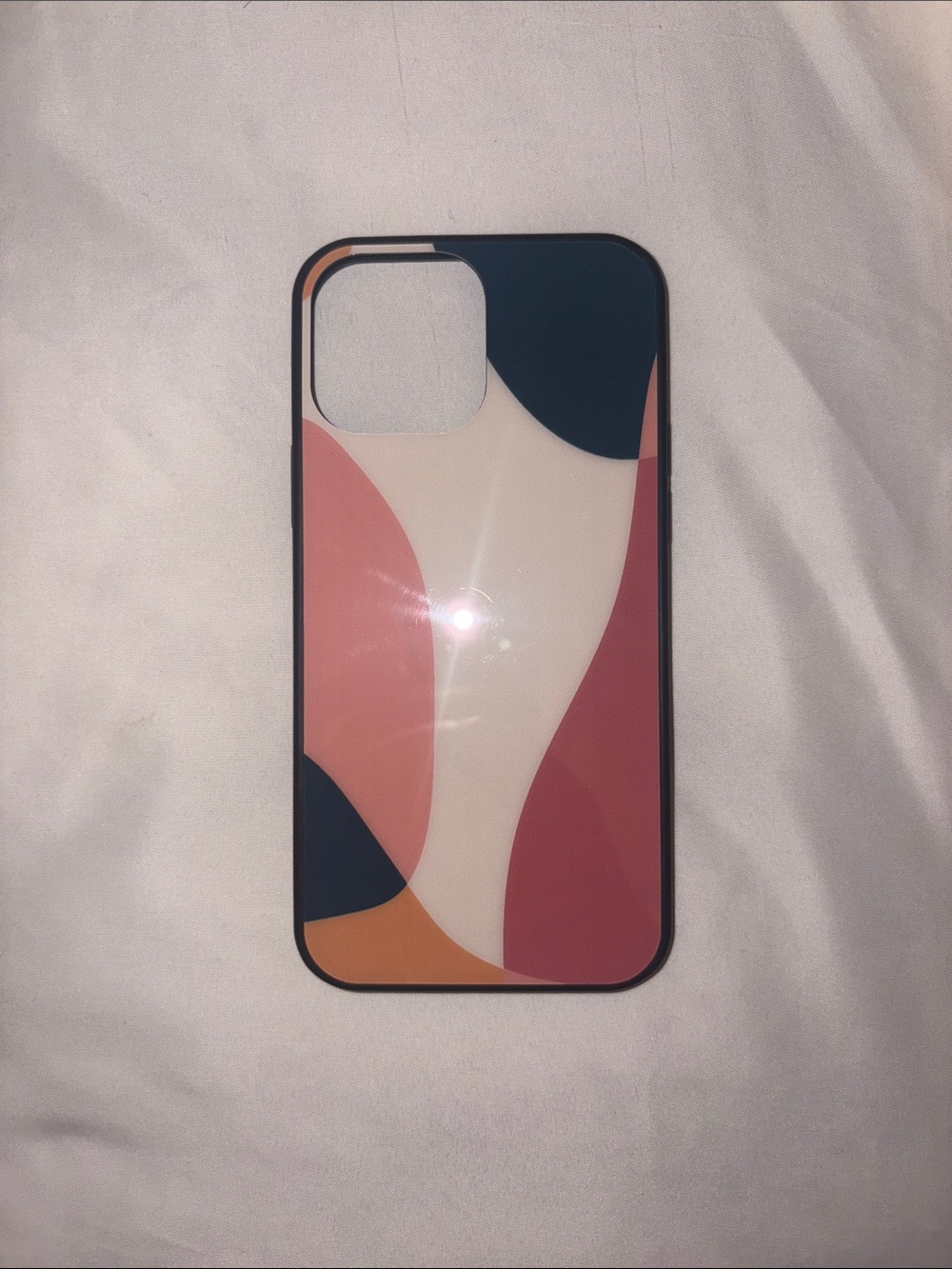 iPhone 13 ProMax Stylish Abstract Pink & Navy Phone Case